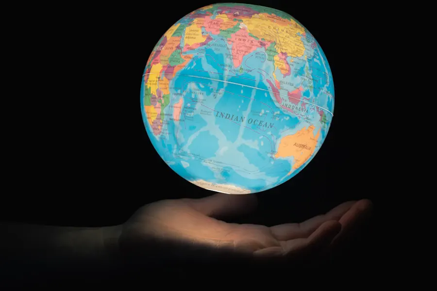 Globo terráqueo que representa el diseño web internacional y multidioma