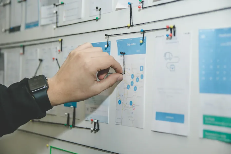 Proceso de diseño UX/UI y wireframes de una página web profesional